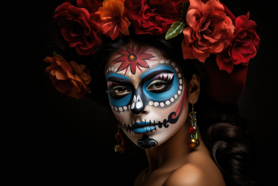 Maquillaje de Catrina y Flores: Cómo Incorporar Hermosos Diseños